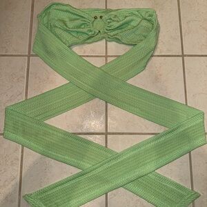 SHEIN Green Ribbed Crop Top